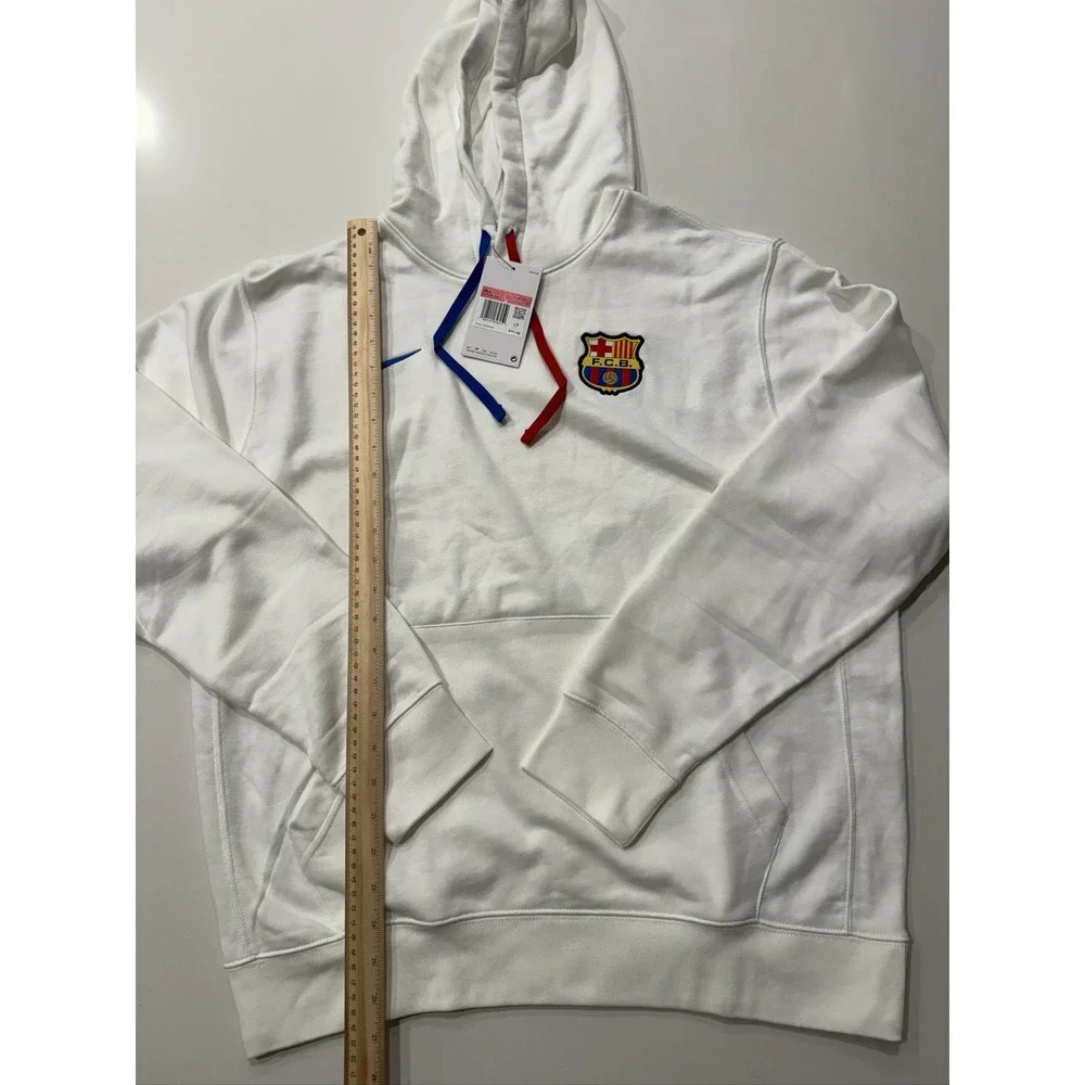 Nike F.C.B. Hoodie DV5563-100 Men's L White F.C. Barcelona Soccer